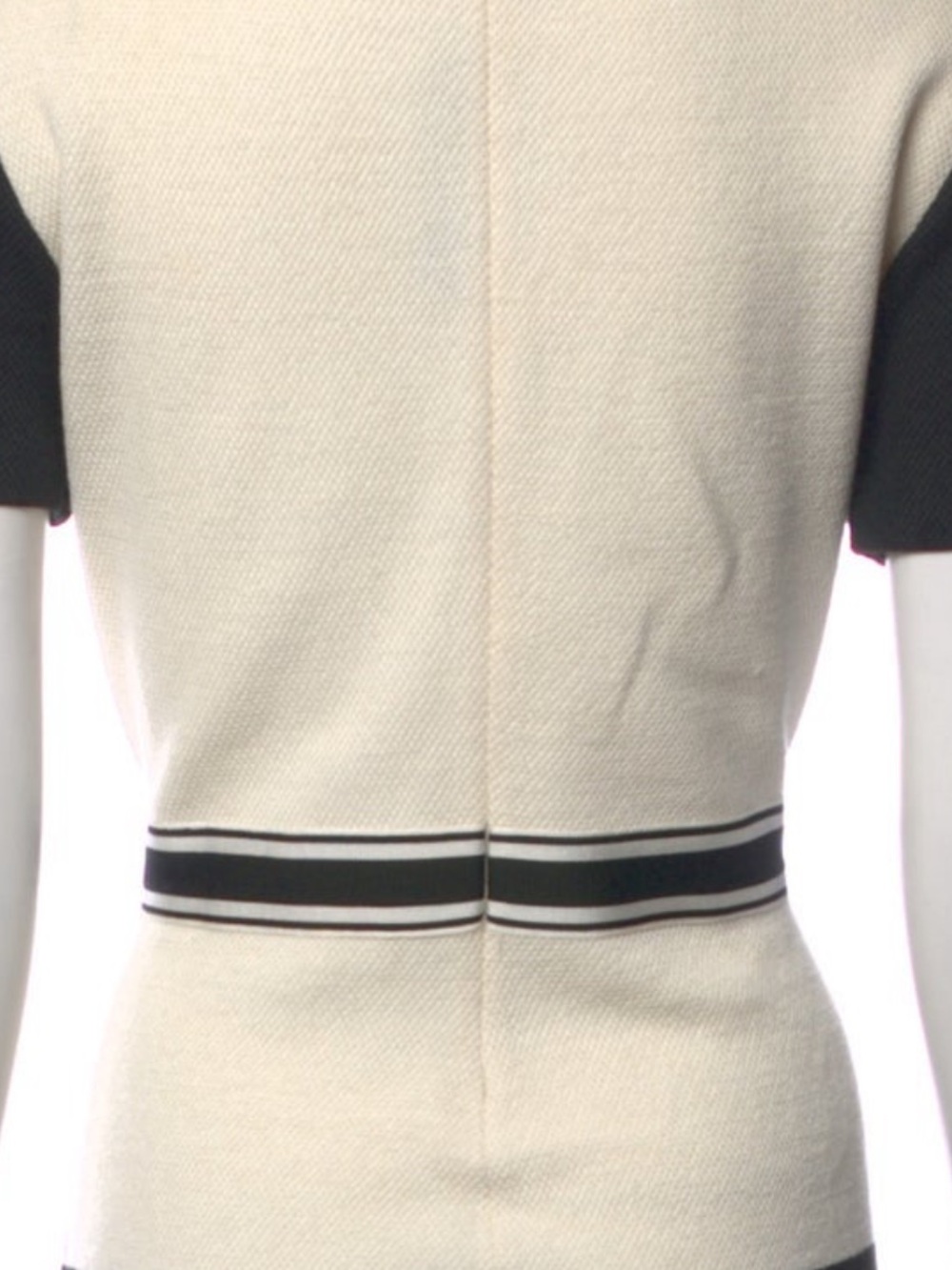 St. John Black & Ivory Colorblock Wool Knit Sheath Dress – Size 10 - Picture 6 of 12